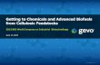 Getting to Chemicals and Advanced Biofuels from … gevo bio world...expected applications of isobutanol, including its use to produce renewable paraxylene, PET, isobutanol-based fuel