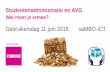 Gebruikersdag 11 juni 2018 saMBO-ICT · Zadkine Studentenadministratie en AVG Wat moet je ermee? Gebruikersdag 11 juni 2018 saMBO-ICT Wim Arendse