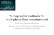 Tomographic methods for multiphase flow measurement€¦ · Tomographic methods for multiphase flow measurement ... • Horizontal flow 0.01 0.1 1.0 10 100 0.1 1.0 10 100 ... pipe