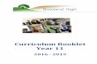 Curriculum Booklet Year 11 - Bowland High · Support at Home ... Curriculum Booklet – Year 11 6 6. Core Curriculum ... Unit 6 Angles Unit 6 Graphs Unit 7 Area and volume