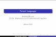 Formal Languages - its. matilde/  · Formal Languages Matilde Marcolli CS101: Mathematical