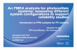 An FMEA analysis for photovoltaic systems: assessing ... · An FMEA analysis for photovoltaic systems: assessing different system configurations to support reliability studies