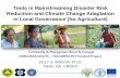 Tools in Mainstreaming Disaster Risk Reduction and …119.92.161.2/portal/Portals/20/Patlepam/19th assemblyNewFolder... · Tools in Mainstreaming Disaster Risk Reduction and Climate