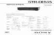 STR-DE515 - sportsbil.comsportsbil.com/sony/STR/STR-D/STR-DE515.pdf · STR-DE515 AEP Model UK Model SERVICE MANUAL FM STEREO/FM-AM RECEIVER MICROFILM Manufactured under license from