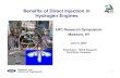 Benefits of Direct Injection in Hydrogen Engines · Benefits of Direct Injection in Hydrogen Engines ERC Research Symposium Madison, WI June 6, 2007 Brad Boyer - H2ICE Research ...