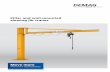 Pillar and wall-mounted slewing jib cranes · Max. load capacity [kg] Electric slewing Pillar-mounted slewing jib cranes Wall-mounted slewing jib cranes Jib type/design Max. outreach