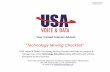 “Technology Moving Checklist - USA Voice and Data€¦ · •This Technology Moving Checklist will help you plan for and ... •Implementing new infrastructure at your new location,