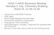 IAGA V-MOD Business Meeting Monday 2 July, Chemistry ... · IAGA V-MOD Business Meeting Monday 2 July, Chemistry Building, Room B, ... Monday 2 July, Chemistry Building, Room B, ...