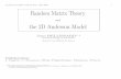 Random Matrix Theory - people.math.gatech.edupeople.math.gatech.edu/~jeanbel/TalksE/anderson1.pdfAnderson & RMT Caltech Feb, 17th 2003 1 Random Matrix Theory and the 2D Anderson Model