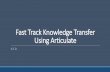 Fast Track Knowledge Transfer Using Articulatestratbeans.com/genpact/demo_presentation_articulate_for_transition... · and gets more time to focus on gaining deeper understanding