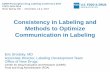 Consistency in Labeling and Methods to Optimize ... · Consistency in Labeling and Methods to Optimize Communication in Labeling ... See extra slides for other labeling ... 1 USP