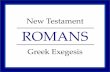 New Testament ROMANS - btemedia.org€¦ · Greek / English Interlinear Page 718 . VERSE 5 . ... I The Introduction Romans 1:1 -17 . II The Doctrine of the Christian Faith Romans