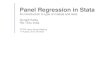 Panel Regression in Stata .Panel Regression in Stata An introduction to type of models and tests