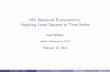 MA Advanced Econometrics: Applying Least Squares to Time … Econometrics/part3.pdf · MA Advanced Econometrics: Applying Least Squares to Time Series Karl Whelan School of Economics,