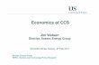 Director, Sussex Energy Group - School of … · Sussex Energy Group SPRU - Science and Technology Policy Research Why economic comparisons are misleading, particularly for CCS •