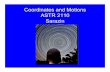 Coordinates and Motions ASTR 2110 Sarazin - …people.virginia.edu/~cls7i/Classes/astr2110/Lecture03... · 2017-08-26 · Inferior and Superior Planets Inferior Planets: Mercury,