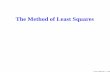The Method of Least Squares - Forside · minimize the sum of the square of the distances between the approximation and the data, is referred to as the method of least squares •