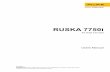 RUSKA 7750i - Flukeassets.fluke.com/manuals/7750i___umeng0000.pdf · RUSKA 7750i Air Data Test Set Users Manual . LIMITED WARRANTY AND LIMITATION OF LIABILITY