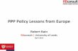 PPP Policy Lessons from Europe - University of Sydneysydney.edu.au/.../0003/230475/PPP_Policy_Lessons_from_Europe.pdf · PPP Policy Lessons from Europe Robert Bain ... • 35-40%
