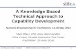 A Knowledge Based Technical Approach to Capability Development · A Knowledge Based Technical Approach to Capability Development ... • Describes a technical approach to capability
