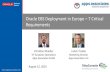 Oracle EBS Deployment in Europe 7 Critical … · Oracle EBS Global Capabilities •Localizations: Support local business practices, ... • European carrier integration for European