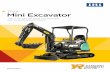 17VX Mini Excavator - Upper Hutt Hire · Mini Excavator 17VX Equipped with expanding tracks as standard Retractable dozer blade extension The 1.7 ton zero tail swing mini excavator