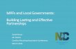 MRFs and Local Governments: Building Las8ng and Eﬀecve ... · MRFs and Local Governments: Building Las8ng and Eﬀecve Partnerships Sco@ Mouw ... Material % of 1 MRF ton Price/ton