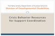 Crisis Behavior Resources for Support Coordinationrwjms.rutgers.edu/boggscenter/projects/documents/CrisisBehavior... · Crisis Behavior Resources . for Support Coordination . 1 ...