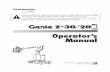 Operator's Manual - Geniemanuals.gogenielift.com/Operators/English/35531.pdf · Genie Z-30/20N Part No. 35531 Operator's Manual First Edition ... 2 Genie Z-30/20N ParN t o . 35531