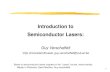 Introduction to Semiconductor Lasers - UMONShosting.umons.ac.be/aspnet/photondoctoralschool2015/documents/Ver… · Introduction to Semiconductor Lasers: ... 5 OUTLINE Introduction