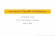 Introduction OpenMP Parallelization - Physics & …homepage.physics.uiowa.edu/~ghowes/teach/ihpc11/lec/ihpc11Lec... · Introduction OpenMP Parallelization Christian D. Ott TAPIR,