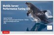 MySQL&Server& PerformanceTuning101 - Khan Kennelskhankennels.com/presentations/pdf/ZendCon2016_Perf_Tune.pdf · • (5.7)&mysql>SELECT&*FROM PERFORMANCE_SCHEMA.GL OBAL_VARIABLES;