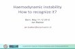 Haemodynamic’instability How’to’recognize’it? · 05/06/12 haemodynamic’’ Monitoring and Management Haemodynamic’instability How’to’recognize’it? Bern, May 11-12