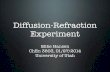 Diffusion-Refraction Experiment - Sutherland · Diffusion-Refraction Experiment Mike Hansen ... Refractive Index ... My 2nd semester project was to write an improved