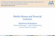 Mobile Money and Financial Inclusion · PRESENTATION OUTLINE ... Source: Finmark Trust, Remittances from South Africa to SADC, Geoff Orpen, ... •2014 –International Cross border