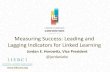 Measuring Success: Leading and Lagging Indicators … · Measuring Success: Leading and Lagging Indicators for Linked Learning Jordan E. Horowitz, Vice President @jordaniebc