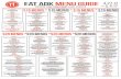 EAT ADK Menu guide · goat cheese, greens, beets, walnuts Entrees Confit de Canard aux Figues slow-cooked leg of duck, wine poached figs, chic pea socca (Corbieres 8$) Farcis Povençales