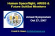 Human Spaceflight, ARISS & Future SuitSat Missions Symposiums/2007... · Human Spaceflight, ARISS & Future SuitSat Missions Amsat Symposium Oct 27, 2007 Frank H. Bauer, ka3hdo@amsat.org.