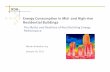 Energy Consumption in Mid-and High-rise Residential Buildings · Understanding of: Learning Objectives Energy consumption trends within new and older high-rise buildings (where energy