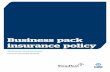 QM485 - Commercial/Retail/Industrial Business Pack ...€¦ · Business pack insurance policy QBE Insurance (Australia) Limited Commercial/retail/industrial