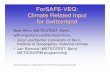 ForSAFE-VEG: Climate Related Input for Switzerland · Beat Rihm, ForSAFE-VEG, climate/deposition input Conclusions • Important to obtain optimal input data: combine site-related