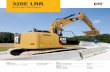 Specalog for 320E LRR Hydraulic Excavator … · 320E LRR Hydraulic Excavator Engine Drive . Engine Model . Cat ® C6.6 ACERT™