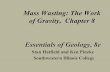 Mass Wasting: The Work of Gravity, Chapter 8 … · Mass Wasting and landform development Mass wasting refers to the downslope movement of rock, regolith, and soil under the direct