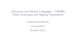 Automata and Formal Languages - CM0081 Finite Automata .Automata and Formal Languages - CM0081 Finite