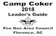 New this year….Each Scout and Scouter attending …peedeescouts.us/wp-content/uploads/2018/02/2018... · 5 Camp Coker Summer Program Dates Staff Week June 10-16, 2018 Boy Scout