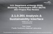 Analysis & Sustainability Interface · 2.1.0.301 Analysis & Sustainability Interface MARCH 6, 2017 ... TEA for conversion of ... Co-product analysis . at PNNL