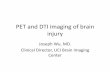 PET and DTI imaging of brain injury · PET and DTI imaging of brain injury Joseph Wu, MD. ... •PET scan showed evidence of brain injury ... •PET scans often show frontal or temporal