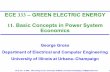 11. Basic Concepts in Power System Economics - … · Basic Concepts in Power System Economics ... q We use the input-output curve to obtain the incremental input ... incremental