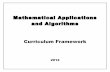 Mathematical Applications and Algorithms … · Mathematical Applications and Algorithms ... and volume of a cylinder, ... PD.5.MAA.4 Represent an algorithm representation as a flowchart