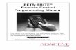 BETA-BRITE Remote Control Programming Manual · BETA-BRITE® Remote Control Programming Manual This manual is for the 1026 and 1040 models of the BetaBrite ... iii Contents Warranty